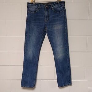 AMERICAN EAGLE CORE FLEX, STRAIGHT RELAXED DISTRESSED JEANS 34X34